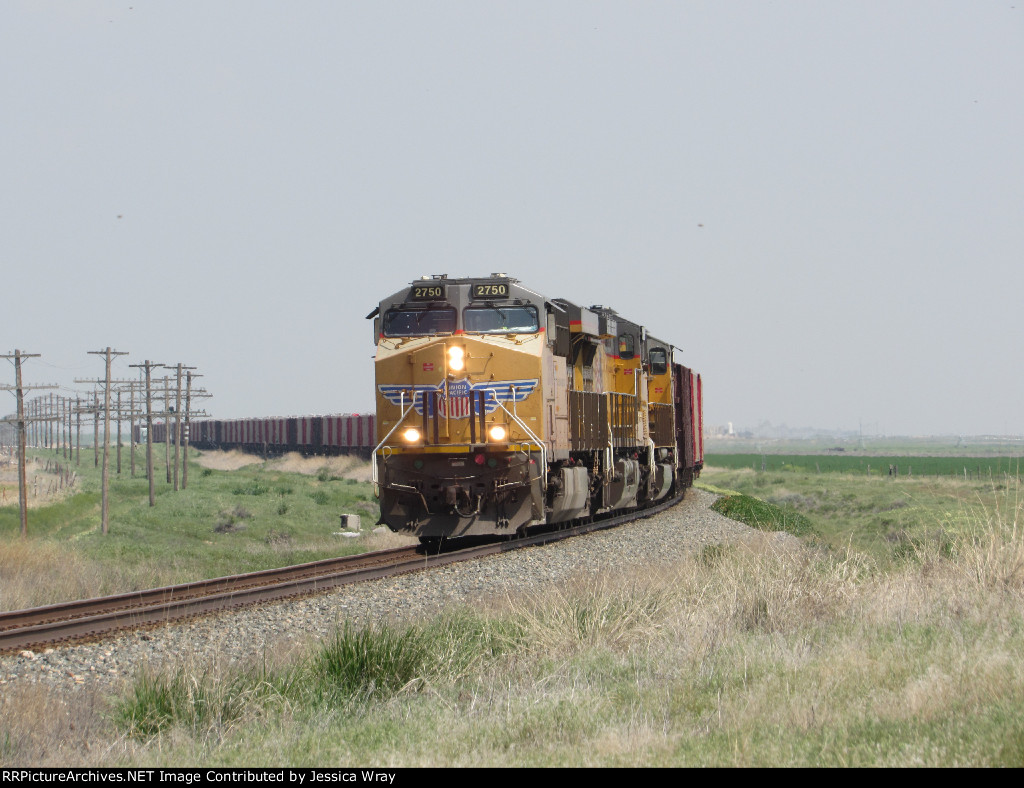 Westbound empty ballast train